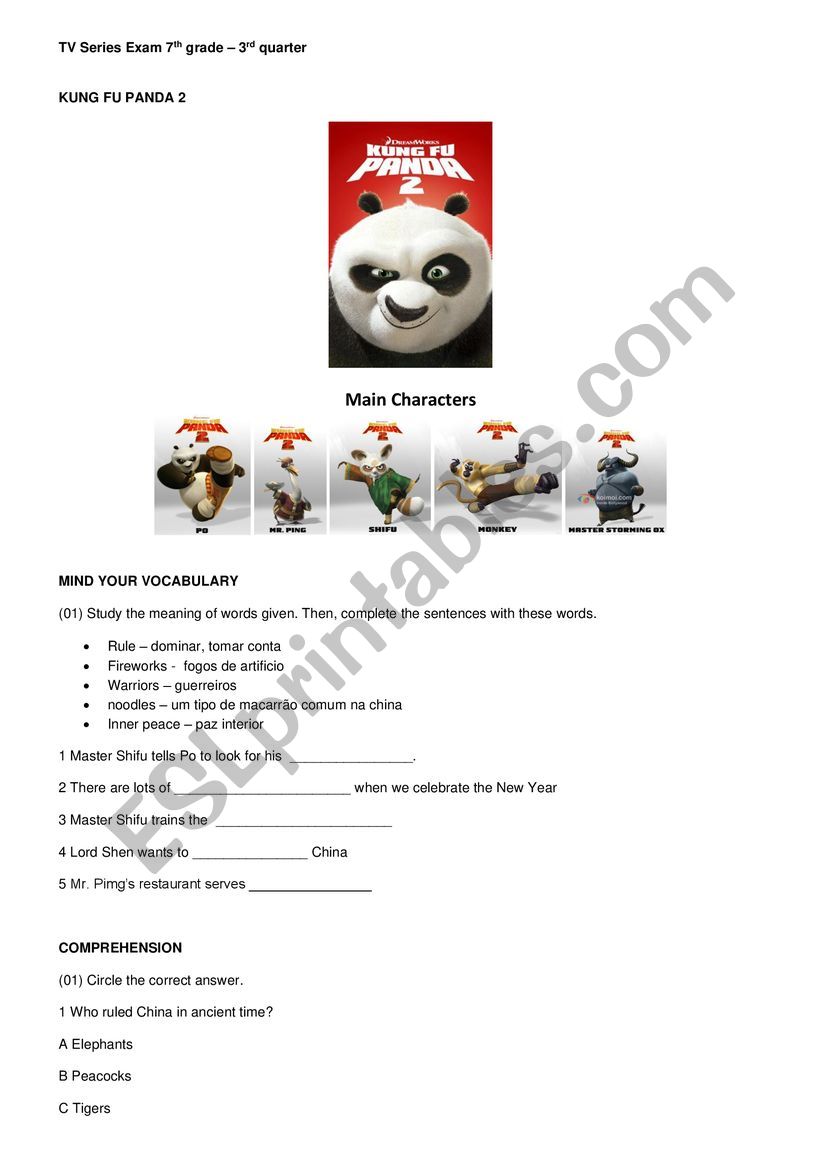 Video Activity - Kung Fu Panda