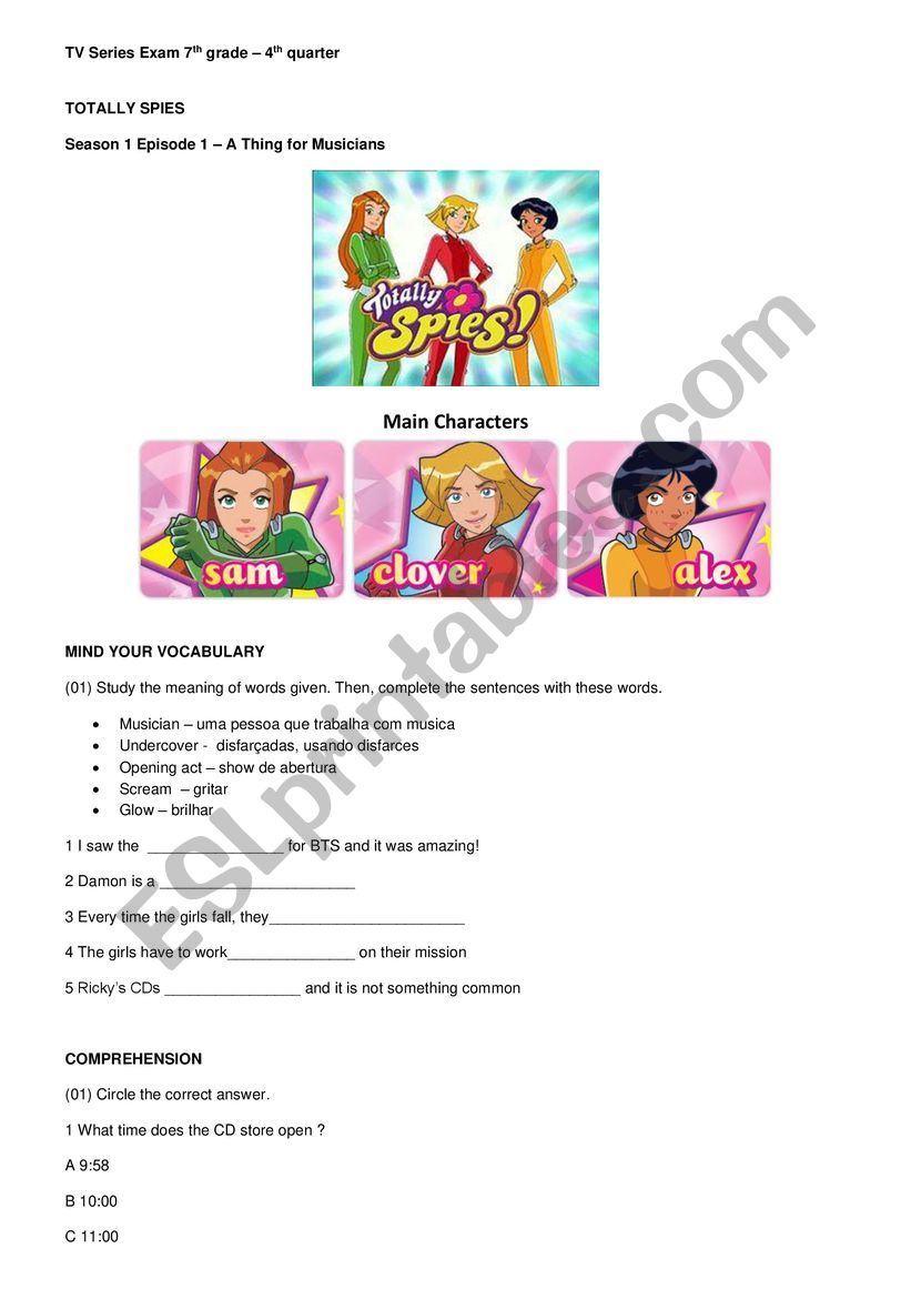 Video Activity - Totally Spies