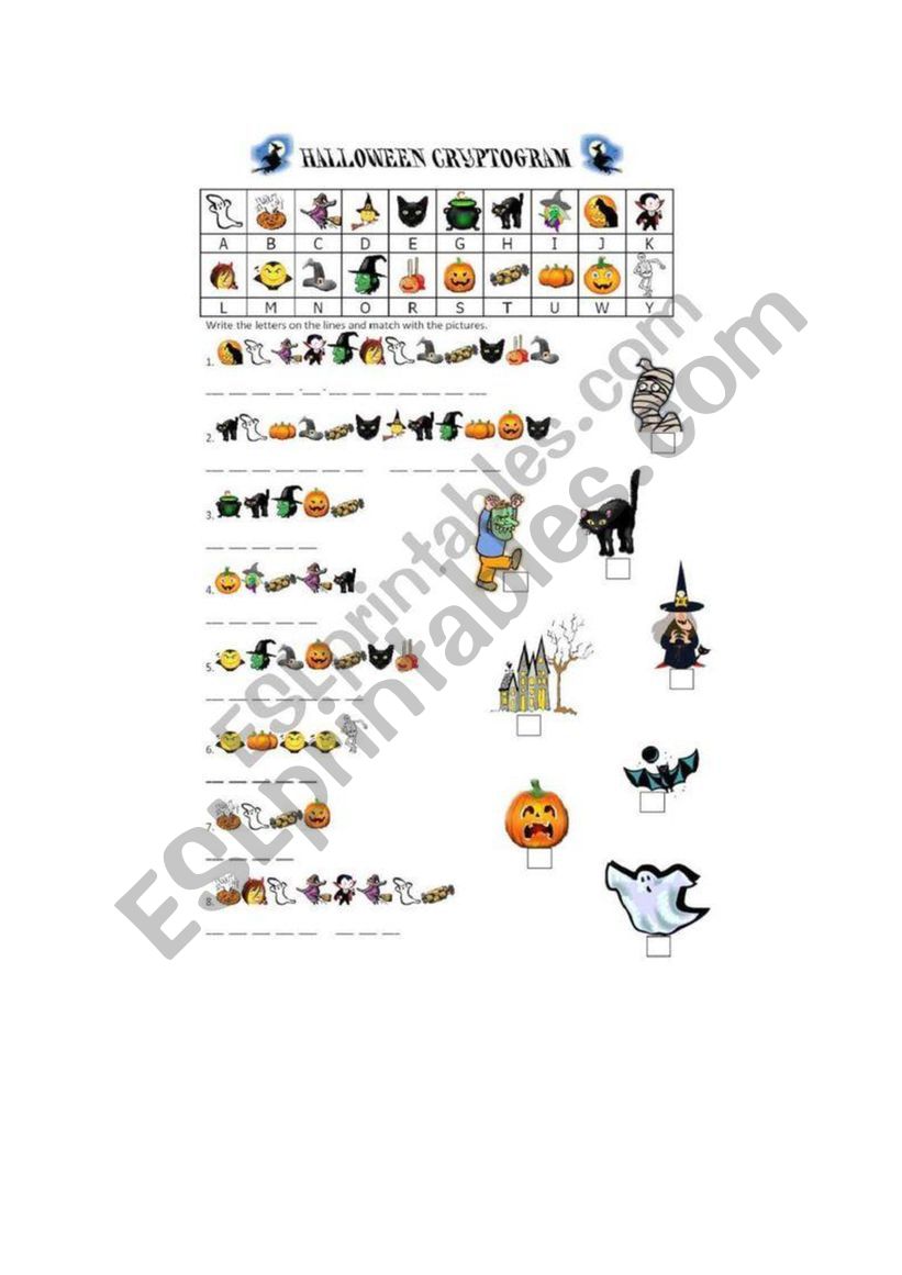 Halloween worksheet