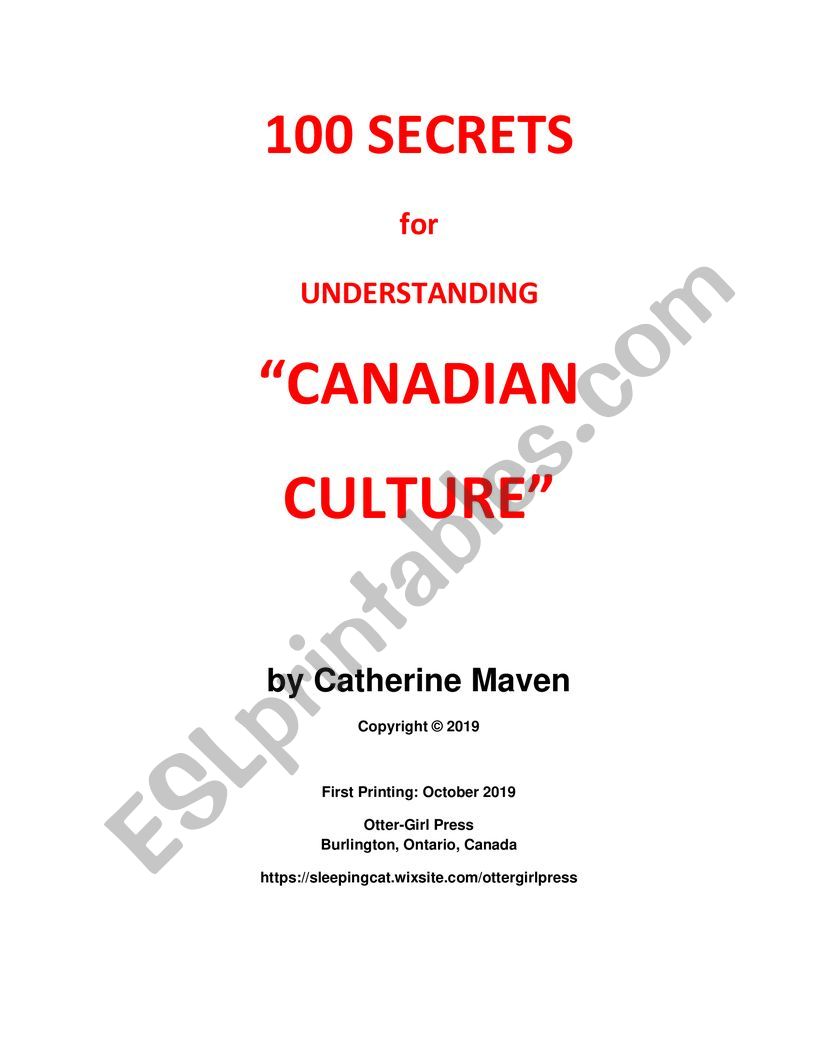 100 Secrets of Canadian Culture - Sample Chapters