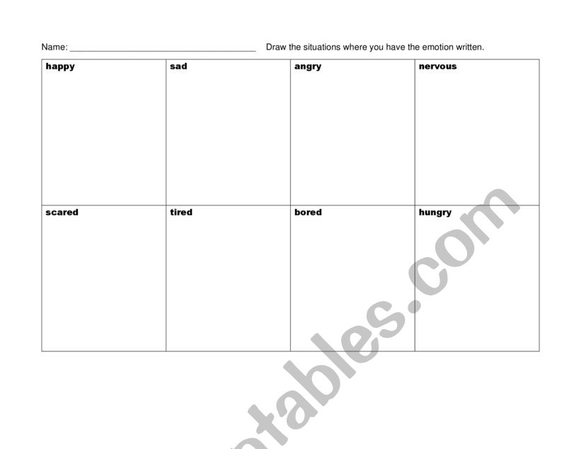 Emotions. worksheet