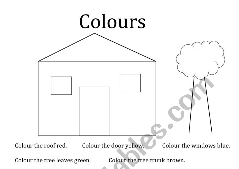 Colours worksheet