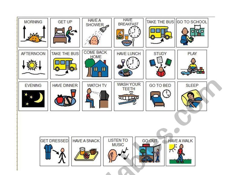 daily-routines-flashcards-esl-worksheet-by-castrodeivolsci