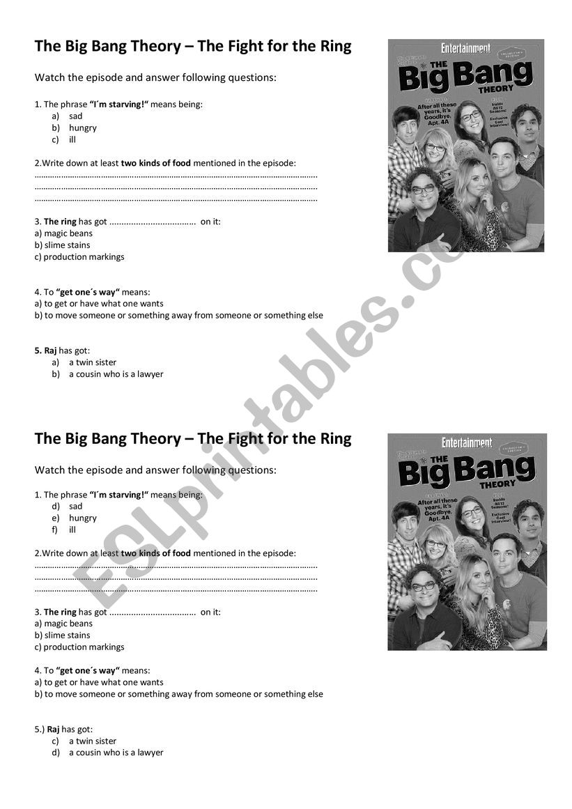 The Big Bang Theory â€“ The Fight for the Ring