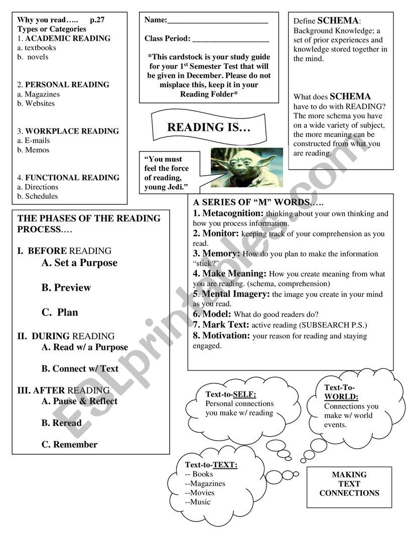 Reading Is Page 1 worksheet