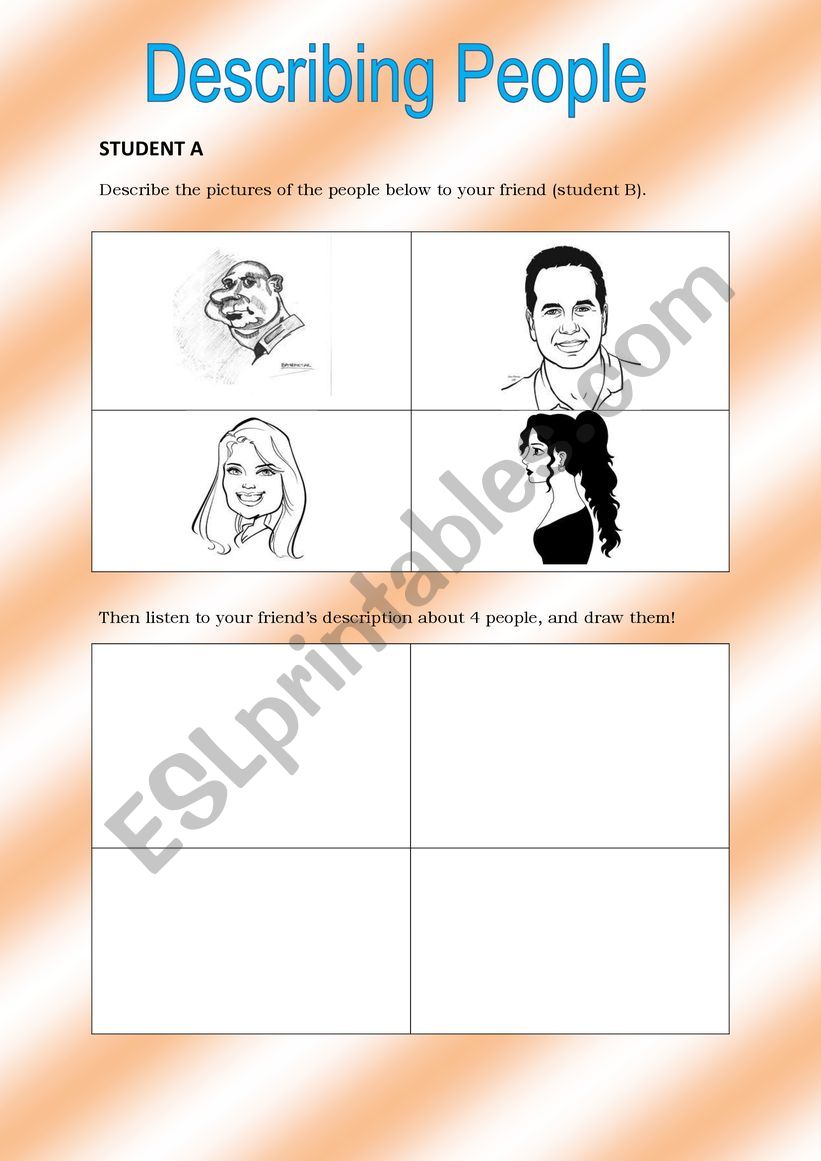 describing people worksheet