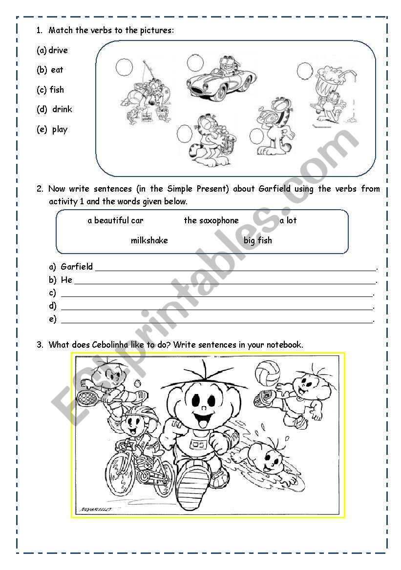 Simple present activity worksheet