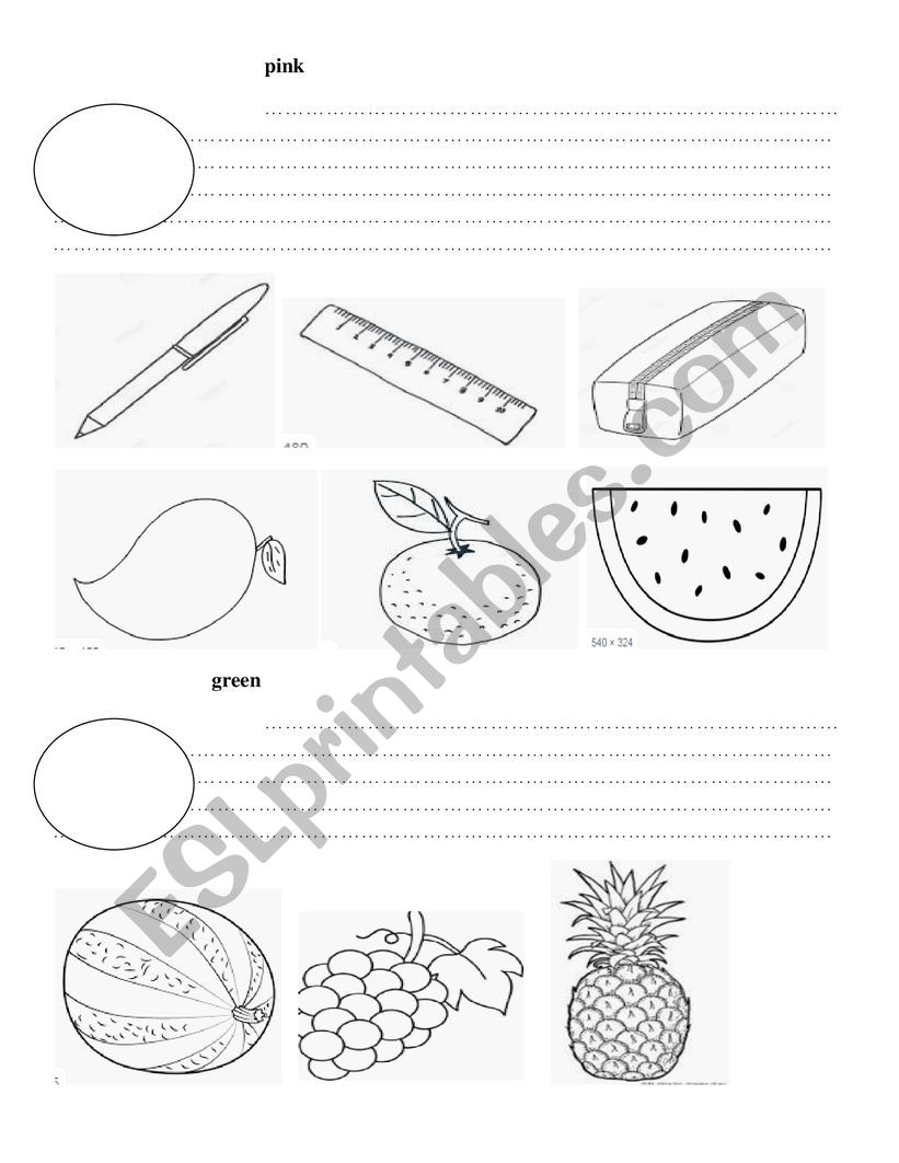 color exercise worksheet