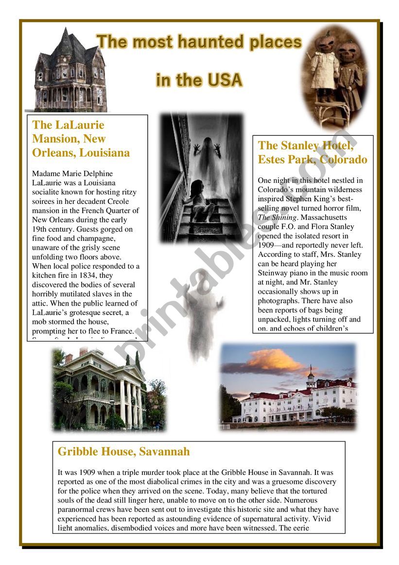 The most haunted houses in the USA