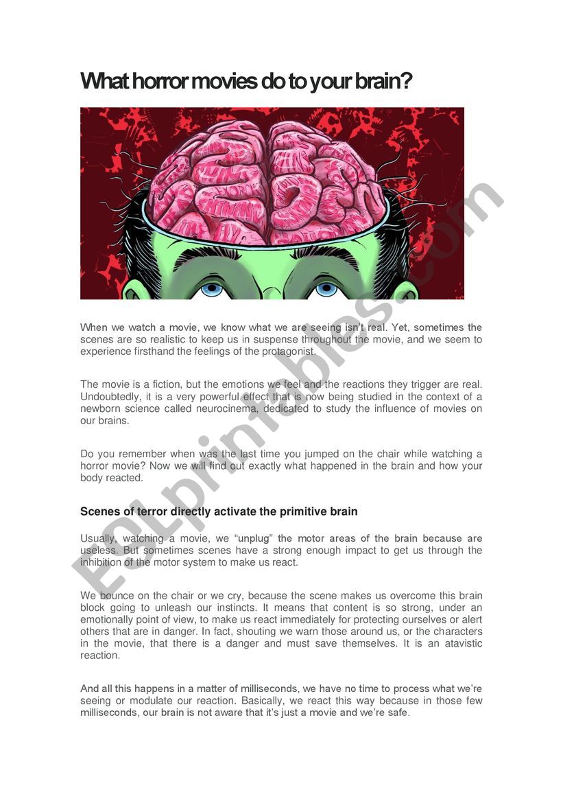 What horror movies do to your brain?