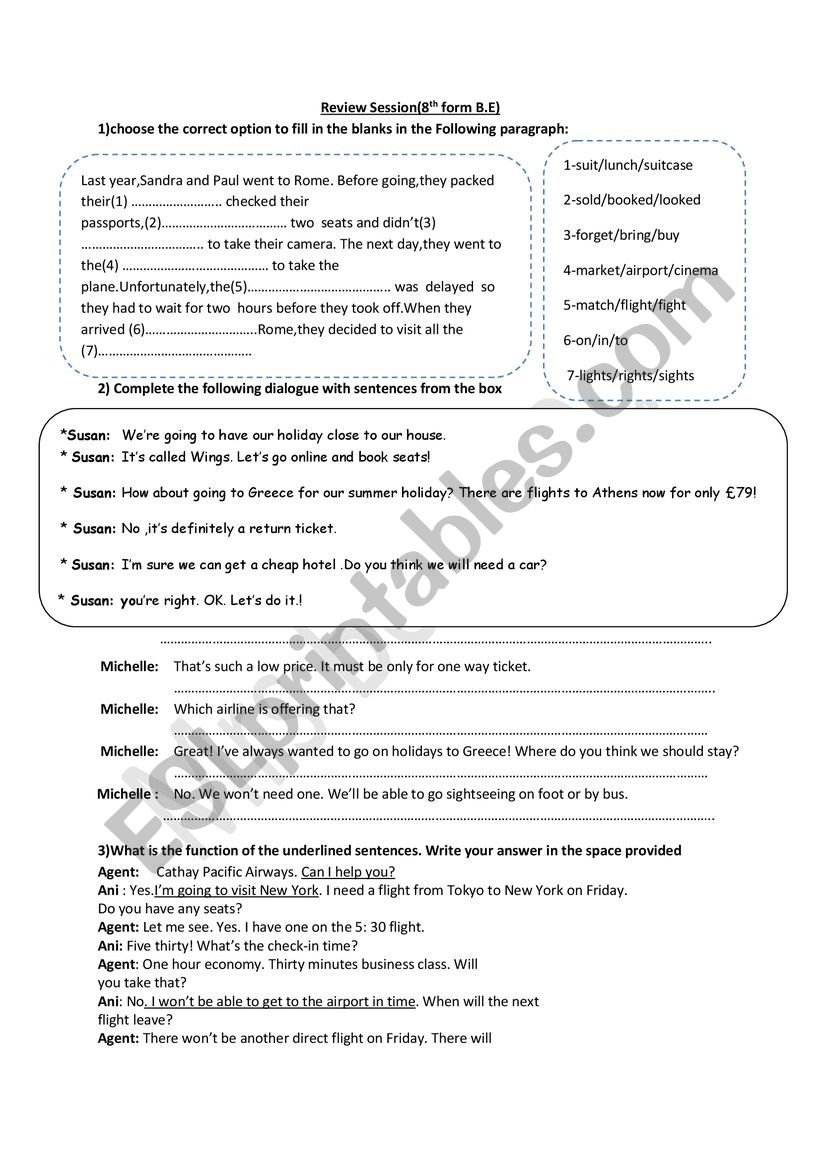 review worksheet