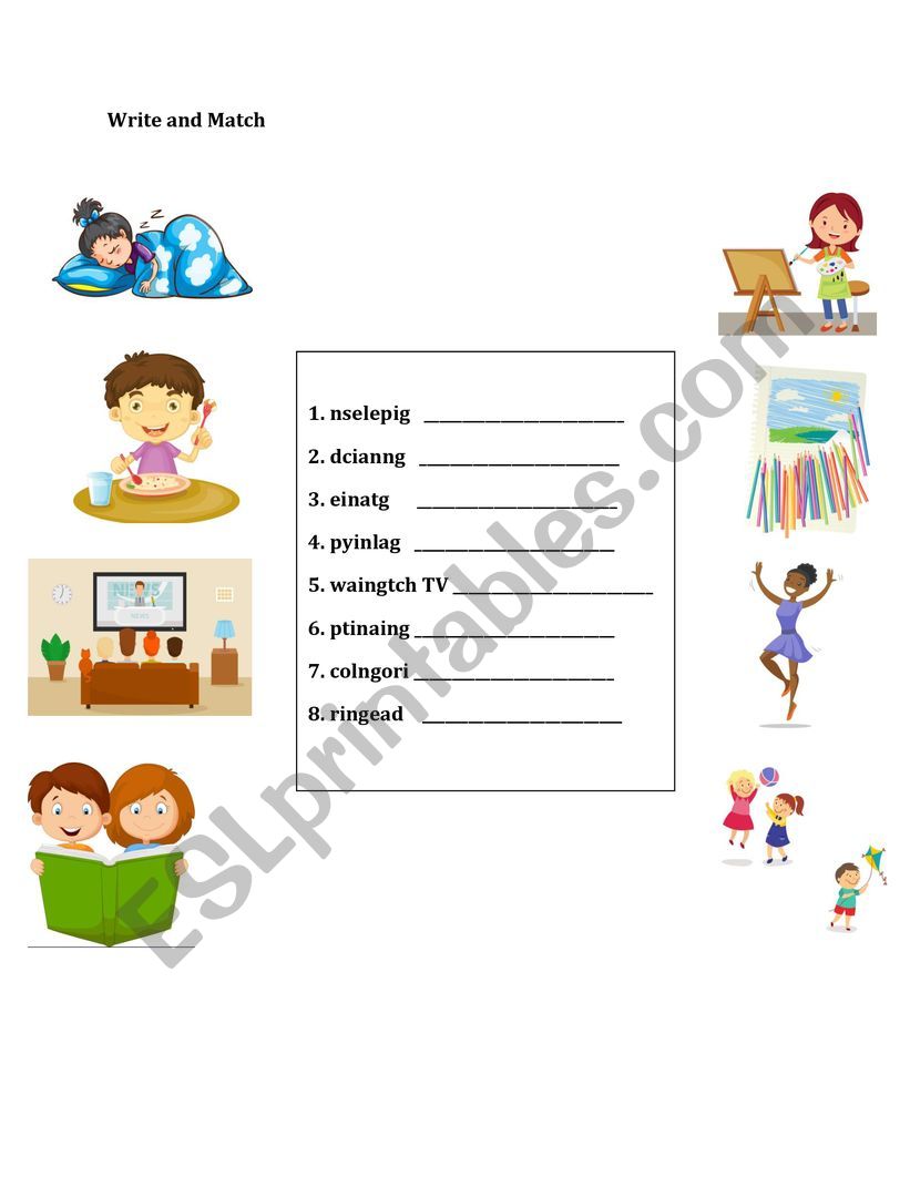 Activities worksheet