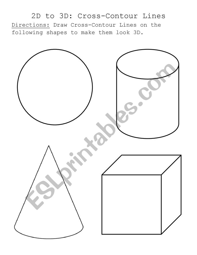 Cross Contour Drawing Worksheet