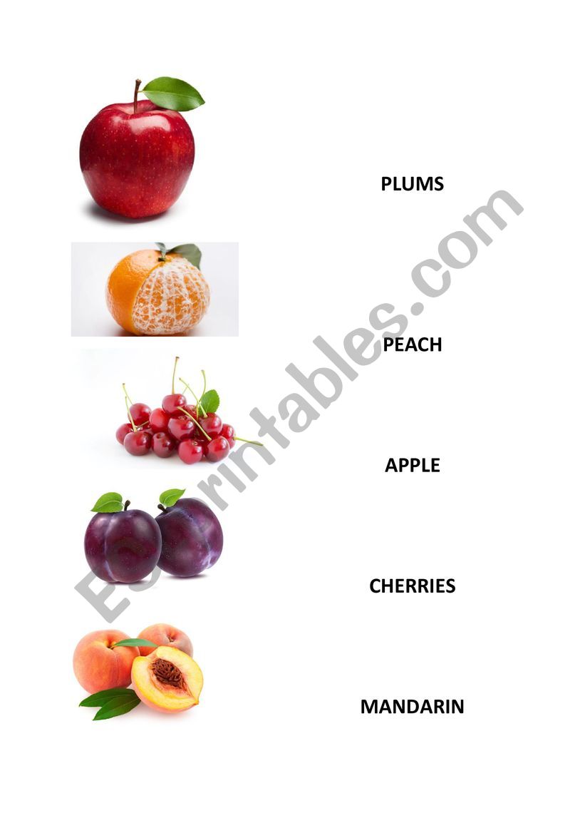 Fruits Matching worksheet