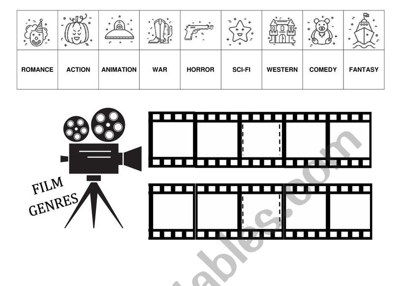 Film Genres worksheet