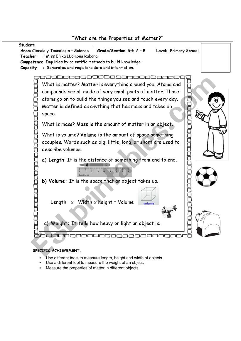 Matter Science lab - ESL worksheet by rossman2