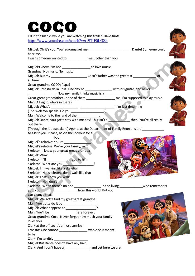 coco-esl-worksheet-by-neusfalco