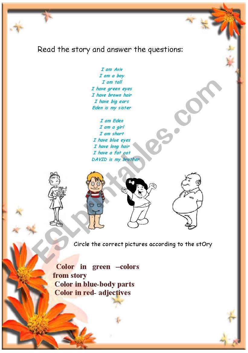 reading comprehension-2 pages worksheet