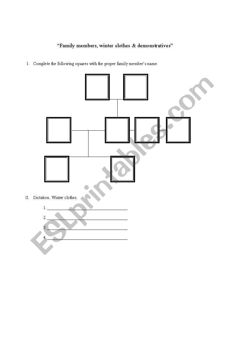 family  worksheet