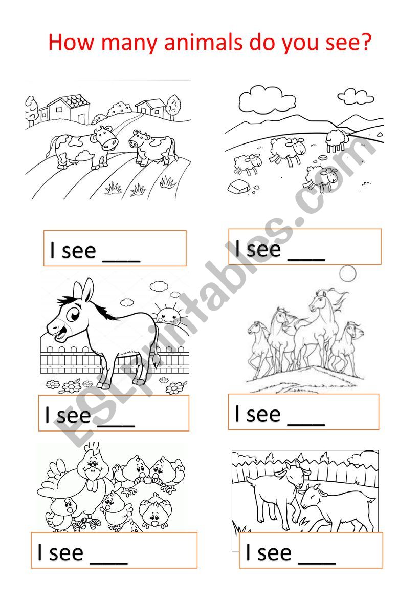 Animal farms worksheet