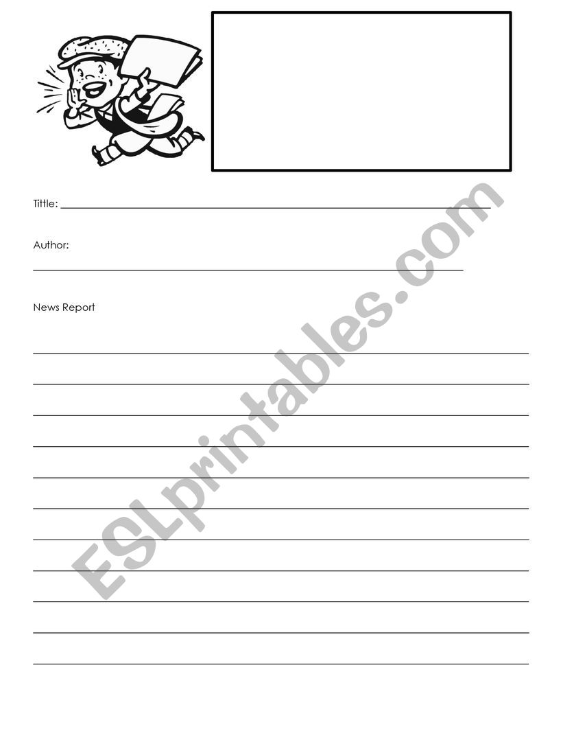 News Report worksheet