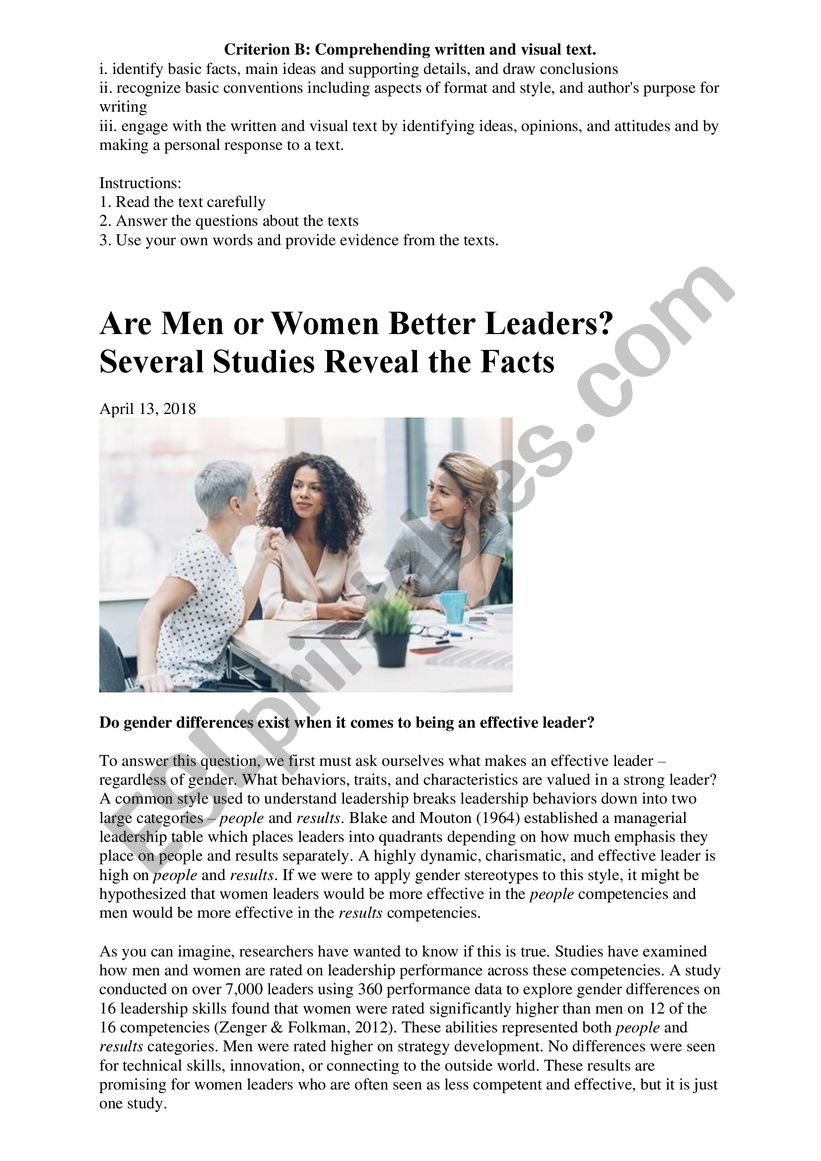 are men or women better leaders