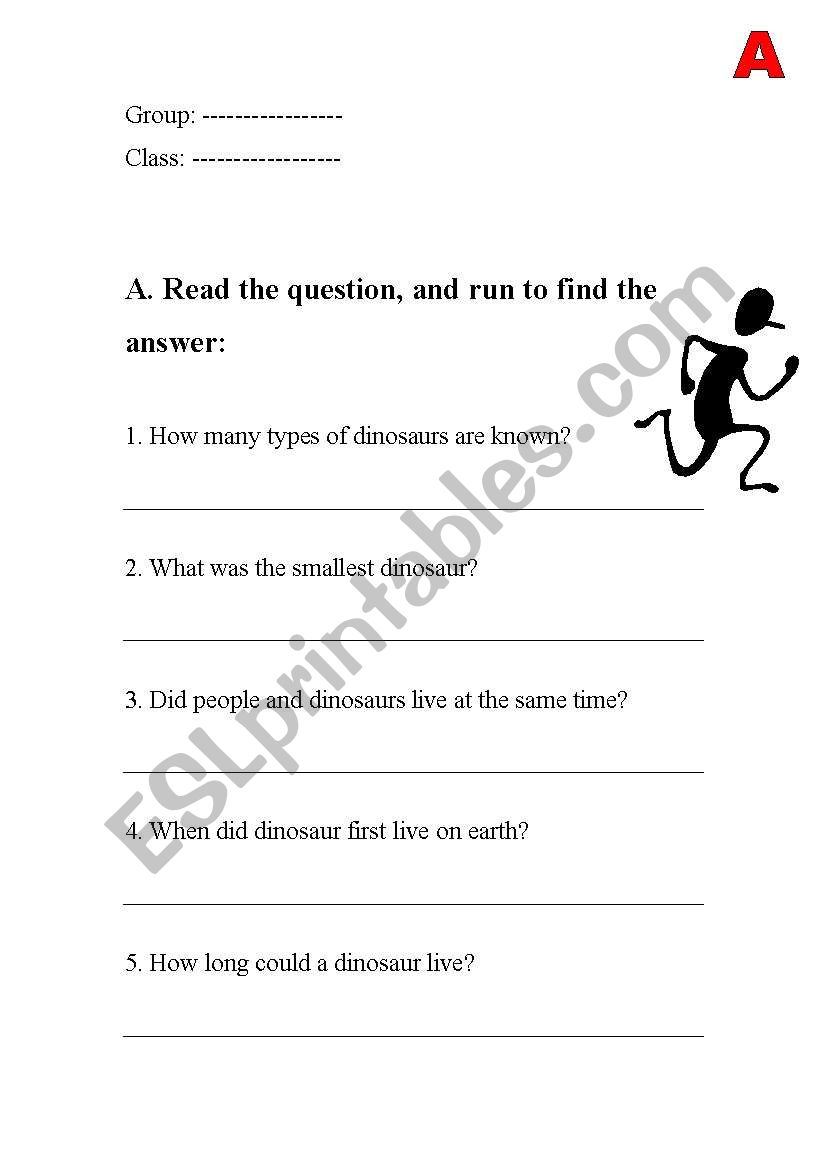 All about Dinosaurs worksheet