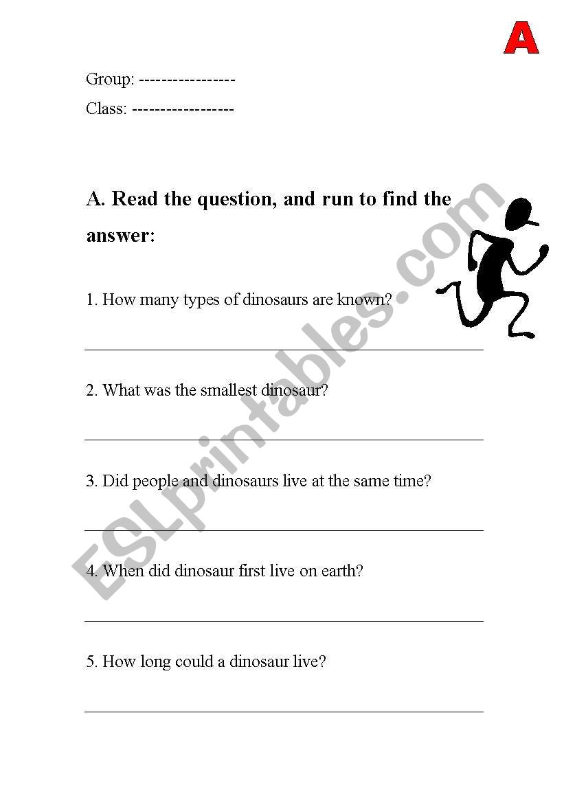 All about Dinosaurs worksheet