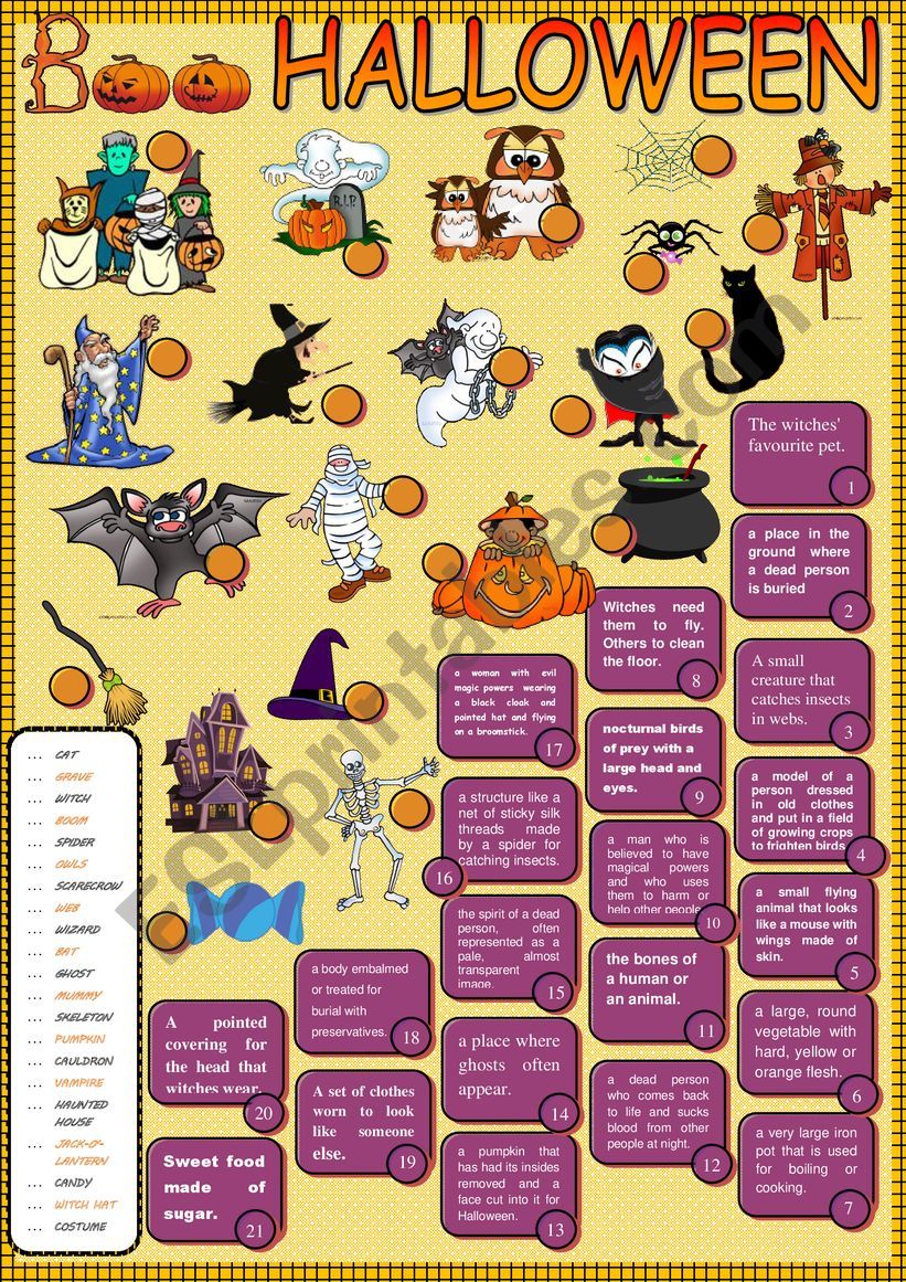 Halloween Pictionary worksheet