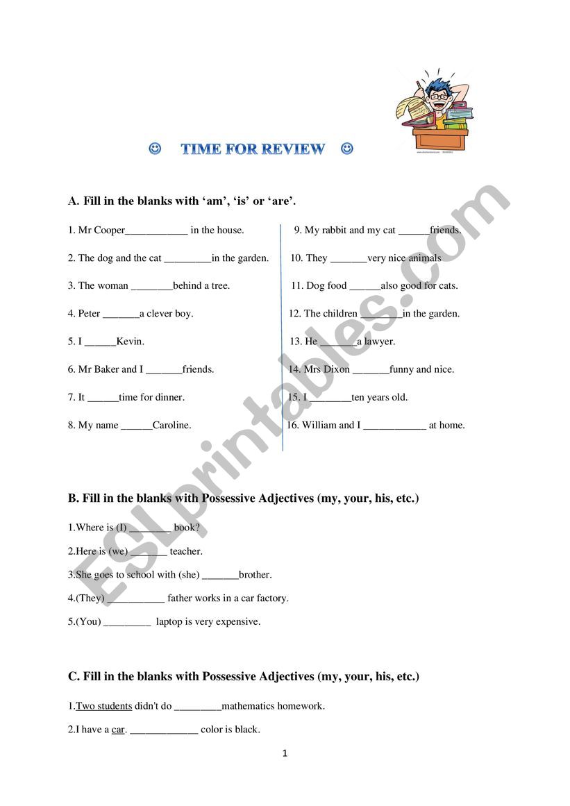 Revision worksheet