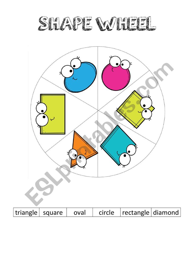 Shapes clip wheel worksheet