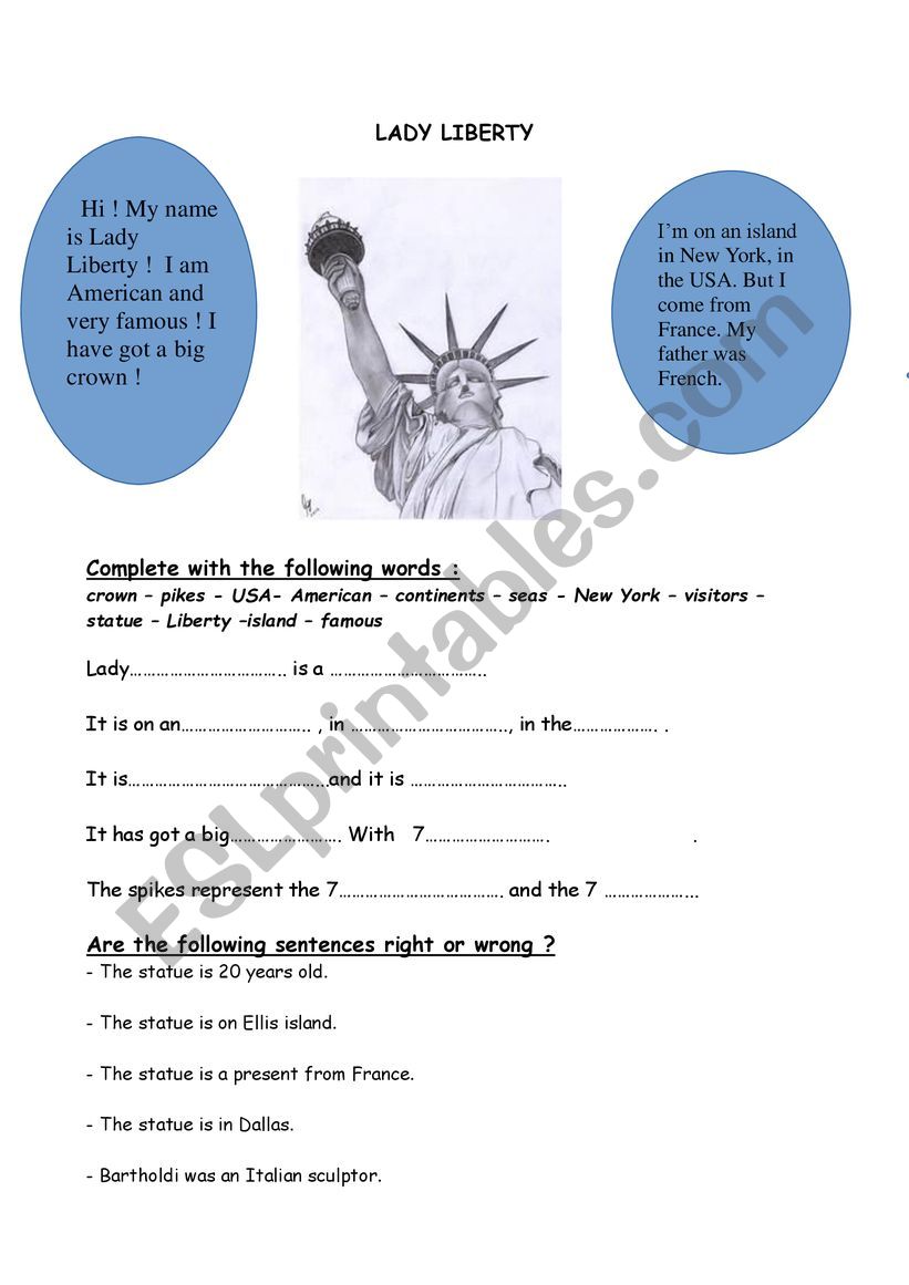 new york city lady liberty with exercises