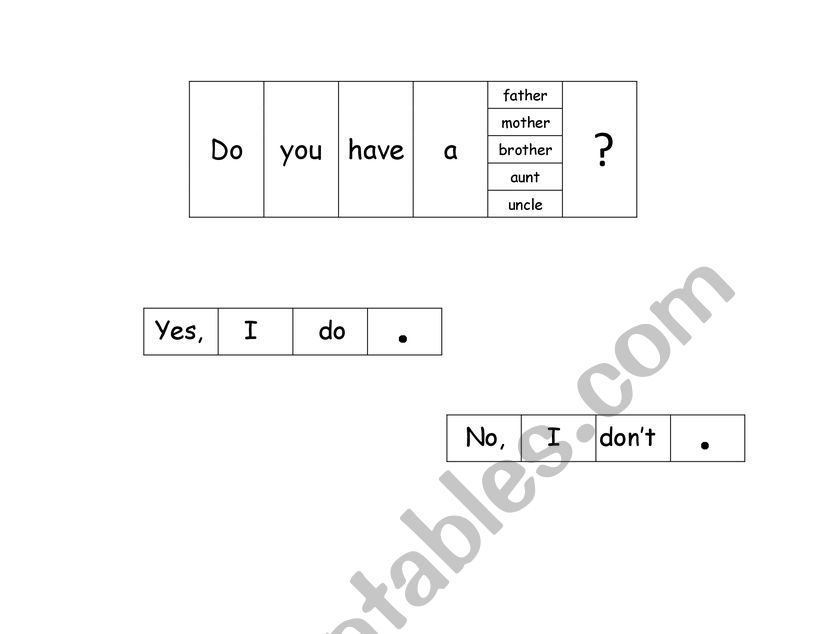 Basic Structure Chart worksheet