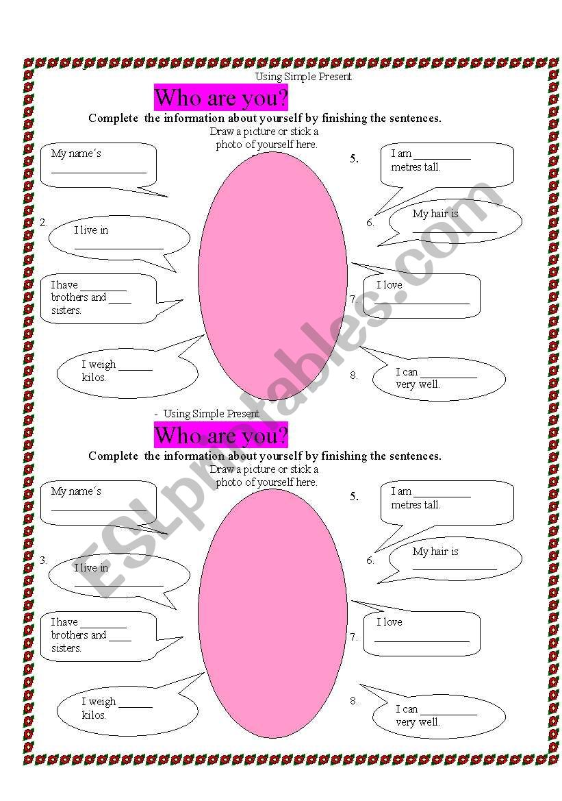 WORD MAP ABOUT STUDENTS - Simple Present