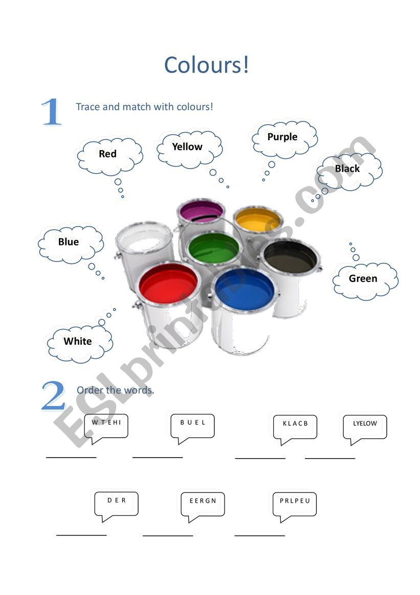 Colours! worksheet