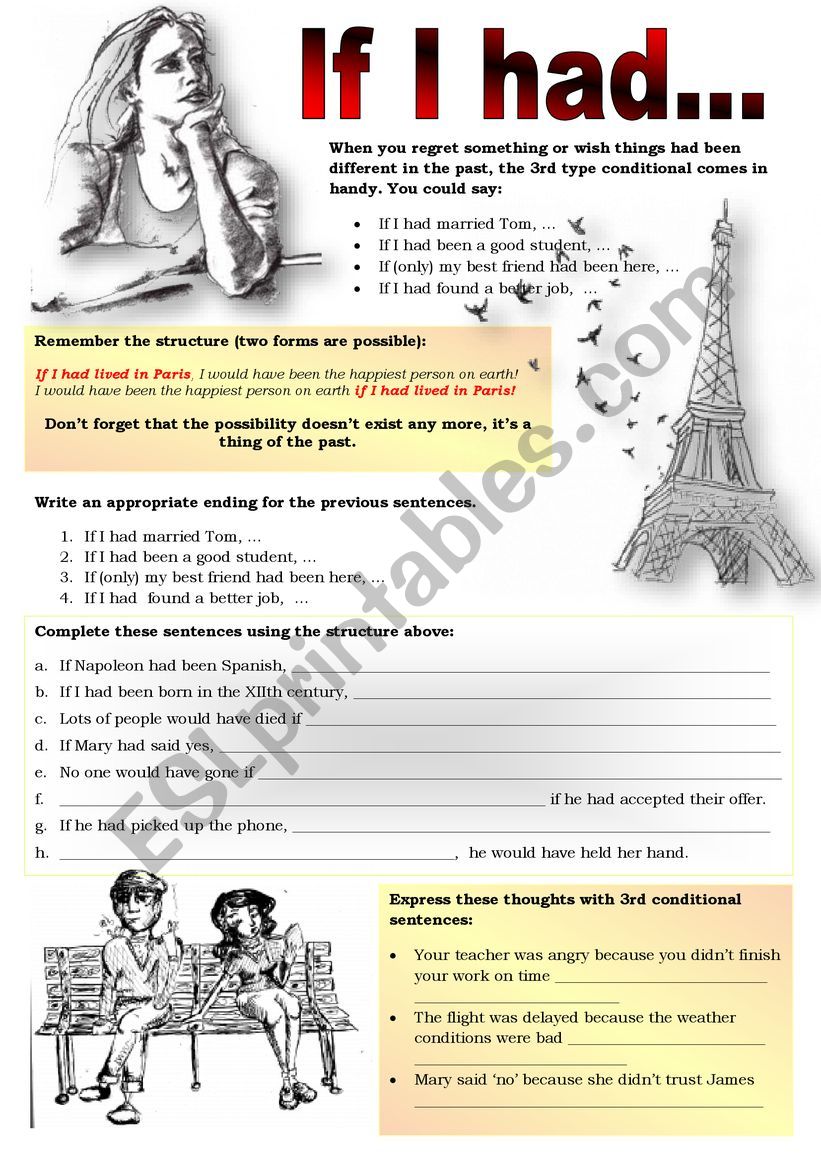 CONDITIONALS (Type 3) worksheet