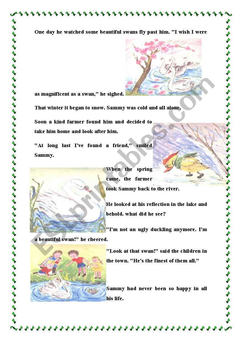The ugly Duckling Part 2 worksheet