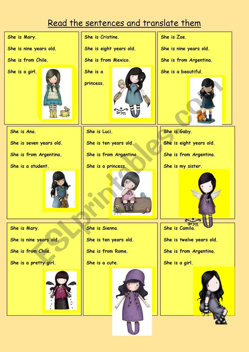 verb to be worksheet