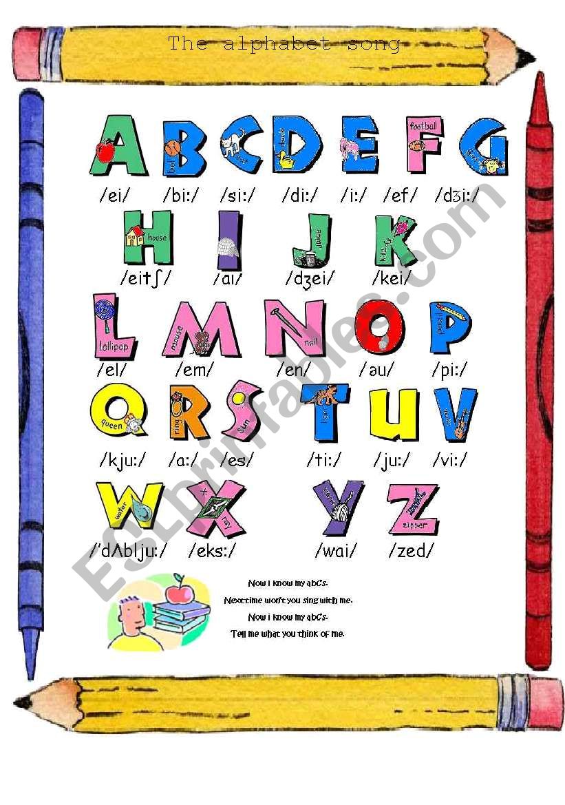 The Alphabet song (in colours)