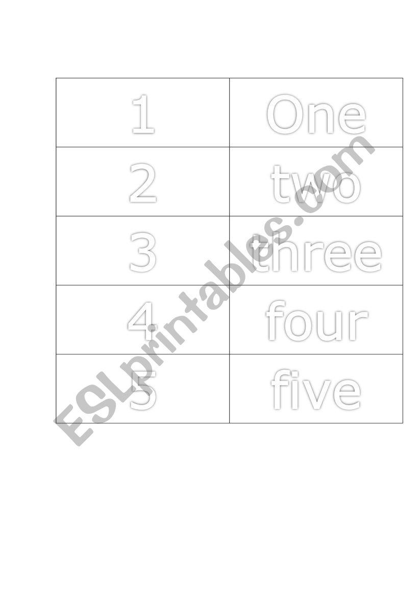 Count to ten worksheet