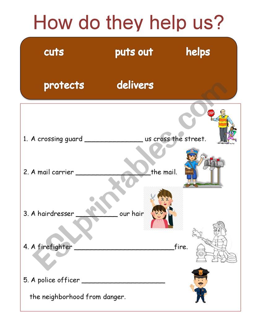 Community Helpers Job: How do they help us?