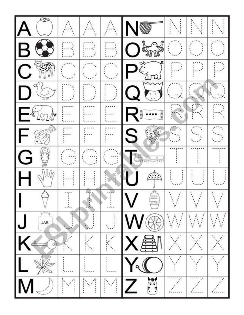 alphabet activities worksheet
