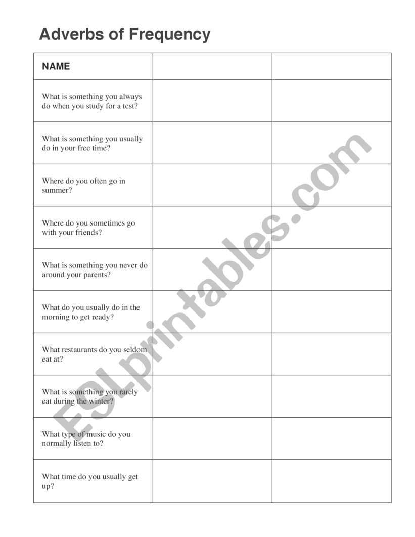 speaking acvitites worksheet