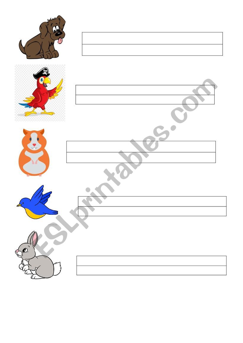 PETS worksheet PETS worksheet