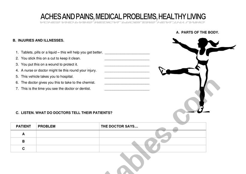 Health and fitness worksheet