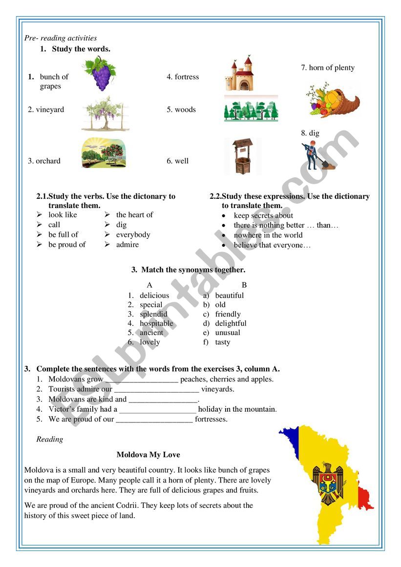 Moldova  worksheet