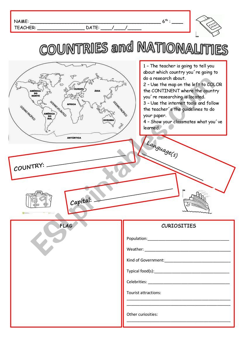 Countries and nationalities research