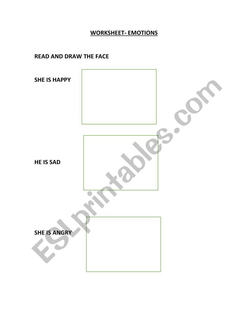 feelings / Emotions  worksheet