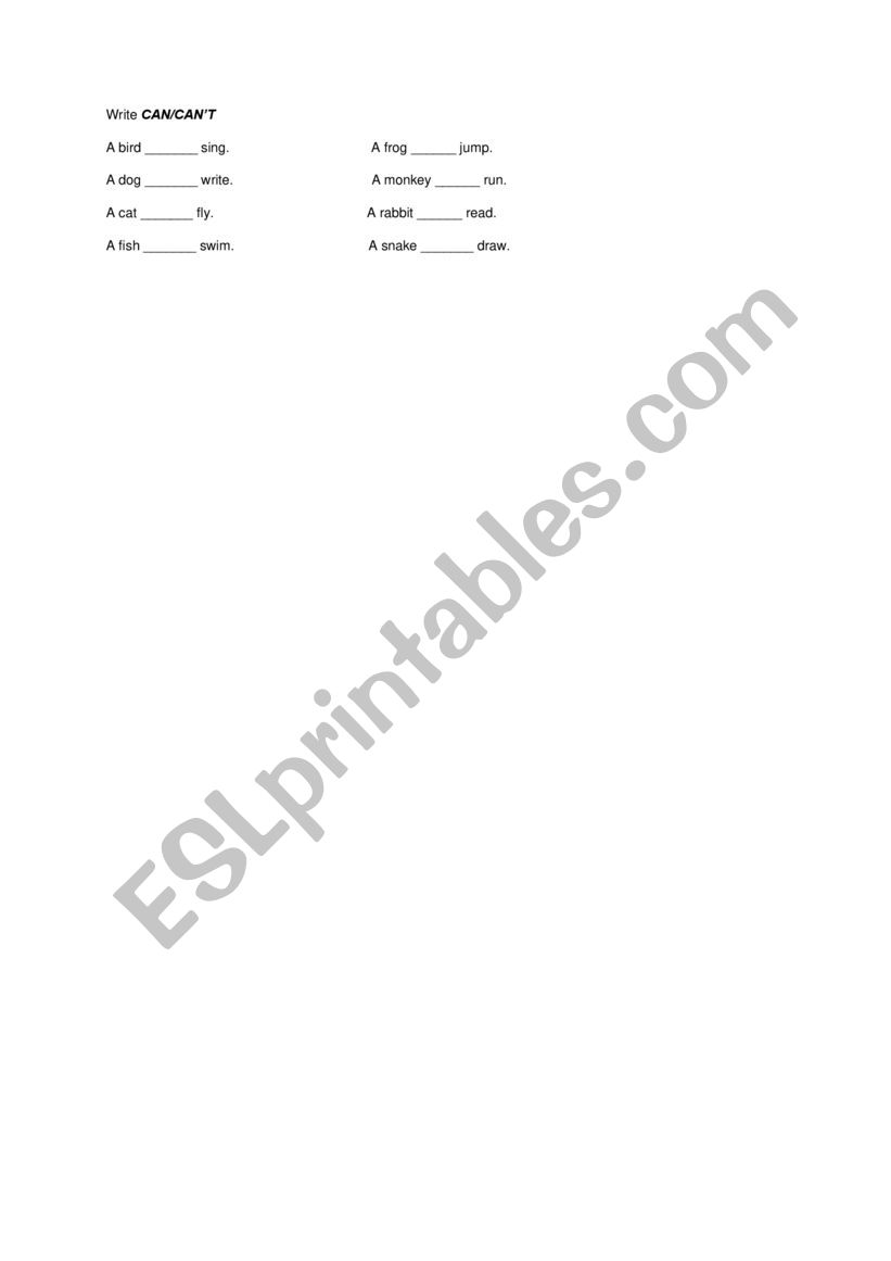 can  worksheet