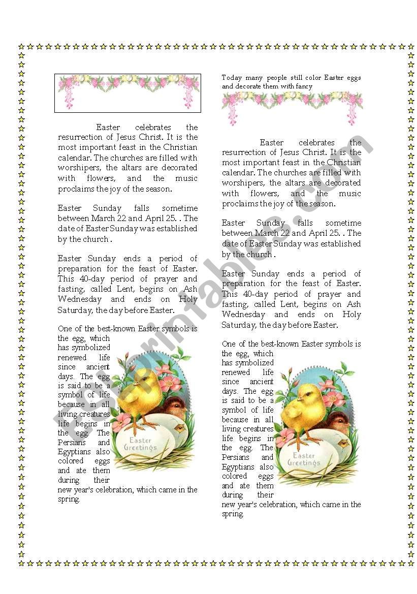 Easter worksheet